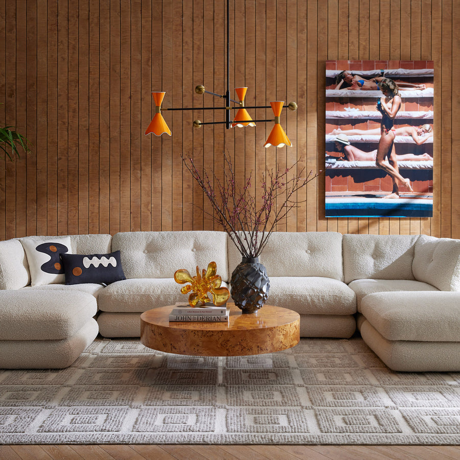 Orange Acrylic Decorative Object – Amoeba – rear view