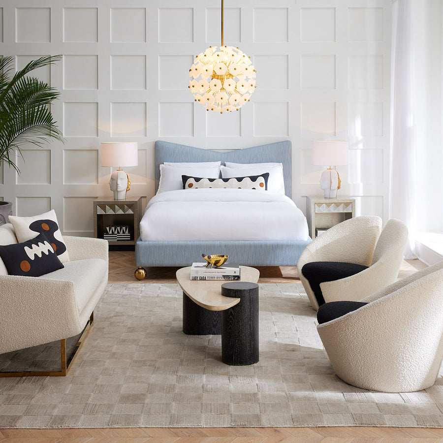 White Glass Hexagons Globe Chandelier | Jonathan Adler Vienna | Oroa.com