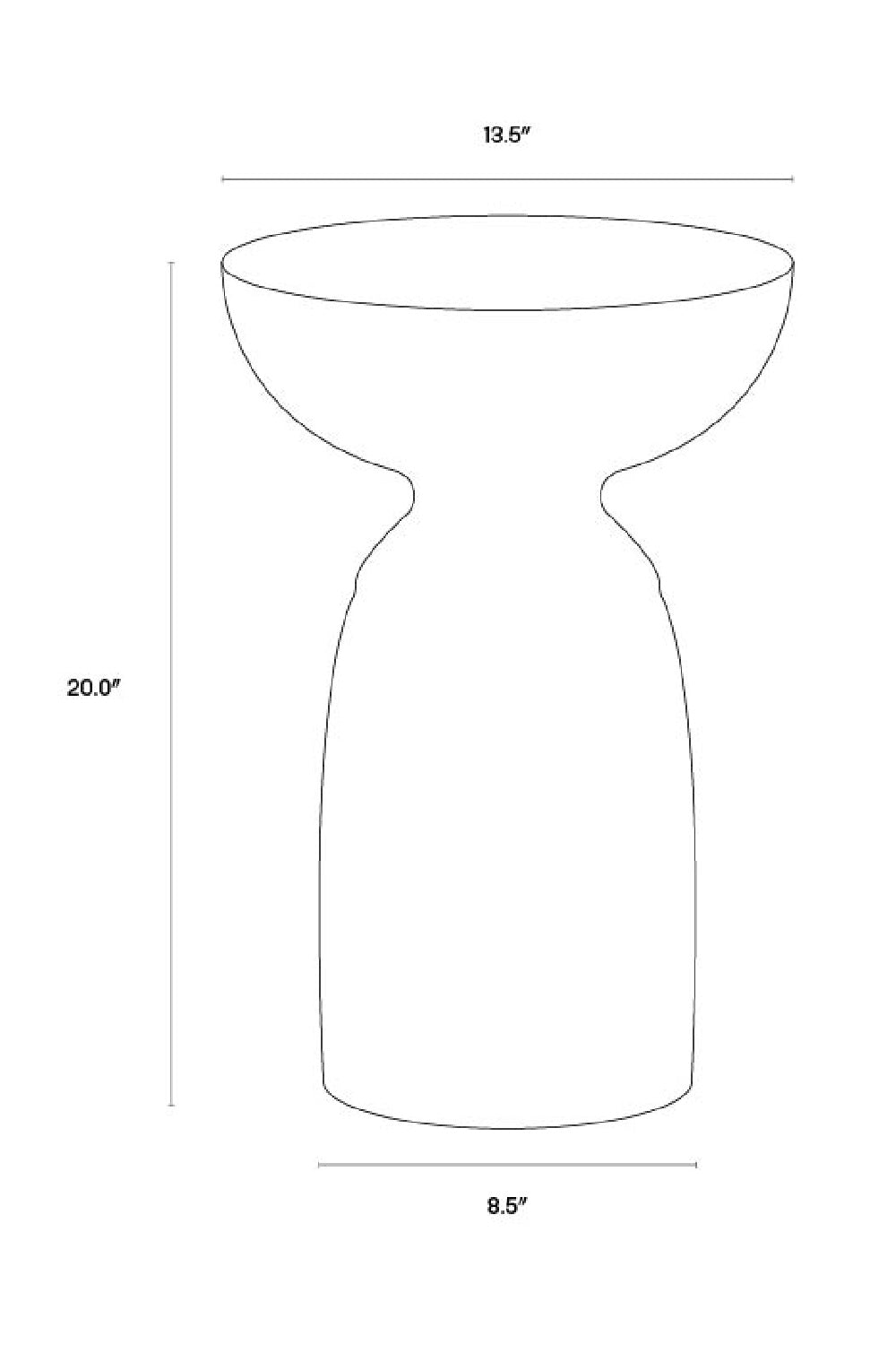 Modern European furniture - Black Concrete Indoor/Outdoor End Table - www.oroa.com