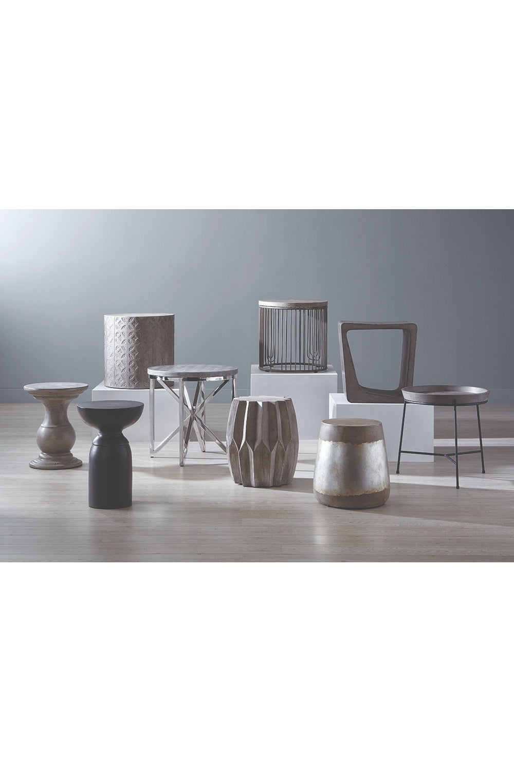 Modern European furniture - Black Concrete Indoor/Outdoor End Table - www.oroa.com