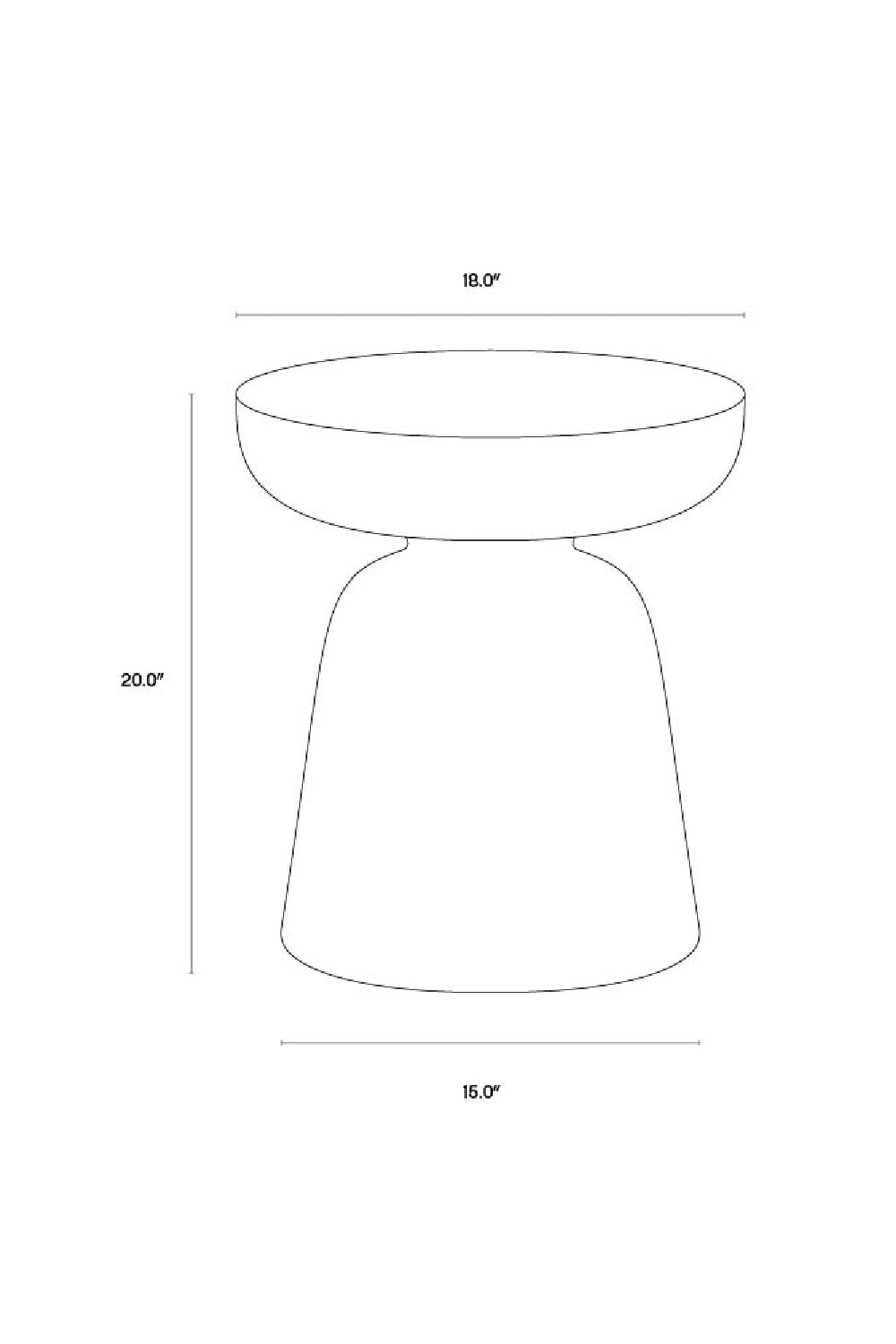 Black Indoor/Outdoor End Table by Splendido Lucida Side Table, alternate view 10