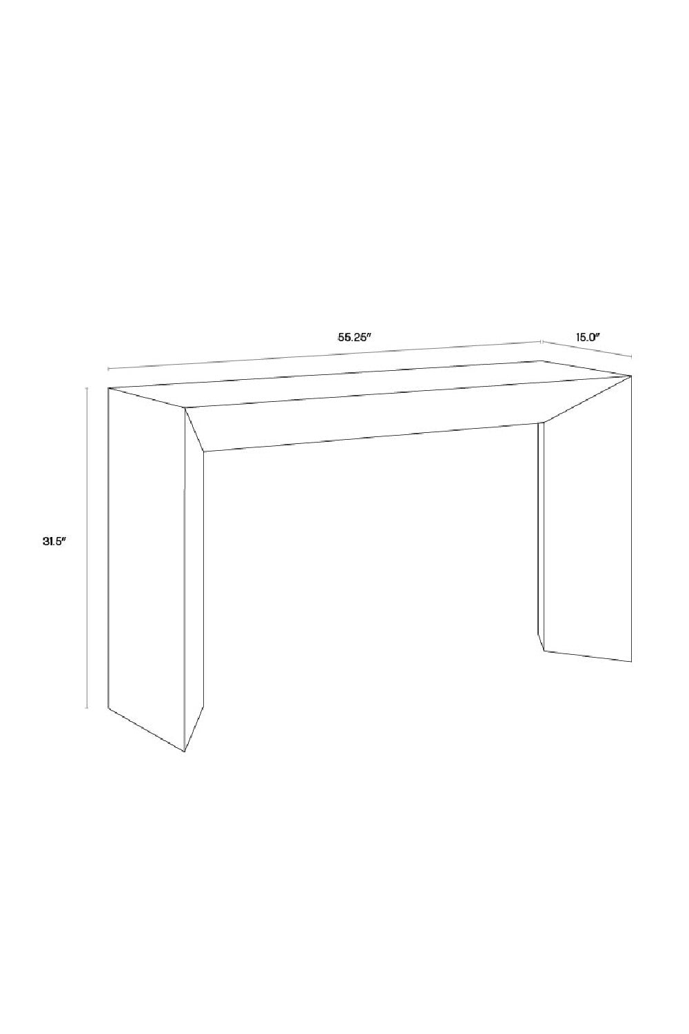 Gray Concrete Indoor/Outdoor Console Table by Splendido Noman, alternate view 6