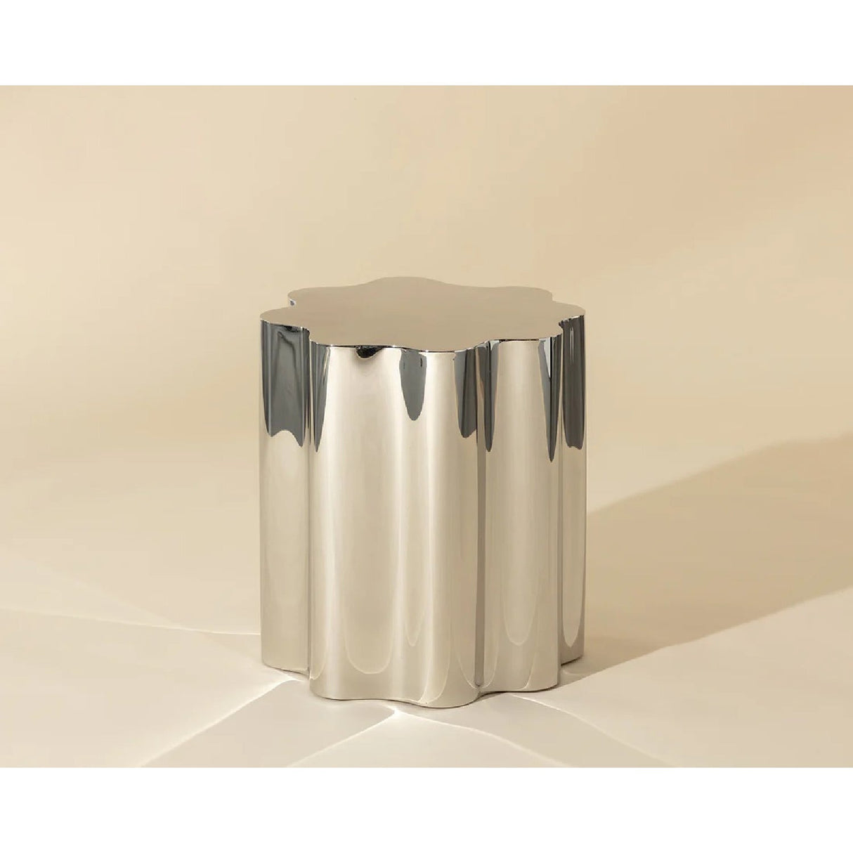 Silver Organic-Shaped Side Table by Splendido Dahlia, alternate view 6