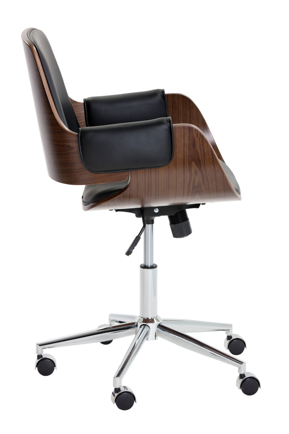 Wood and Black Office Chair by Splendido Kellan, alternate view 3