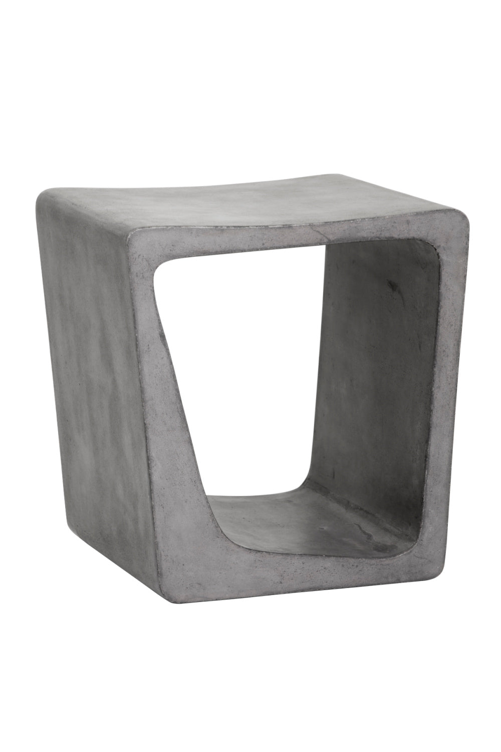 Gray Asymmetrical Indoor/Outdoor End Table by Splendido Darwin Side Table