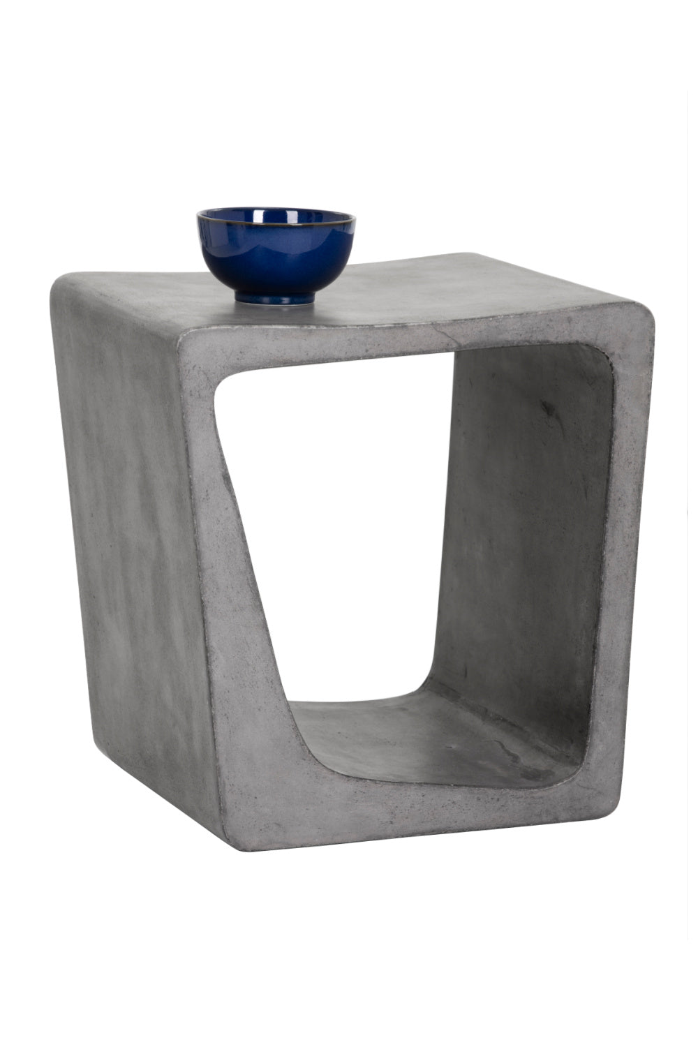 Gray Asymmetrical Indoor/Outdoor End Table by Splendido Darwin Side Table, alternate view 3