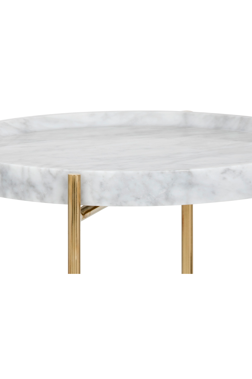 White Marble End Table by Splendido Liv Side Table, alternate view 4