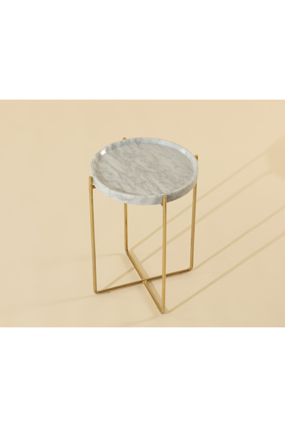 Modern European furniture - White Marble End Table - www.oroa.com | Oroa.com