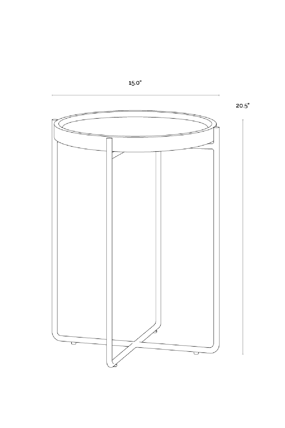 White Marble End Table by Splendido Liv Side Table, alternate view 8