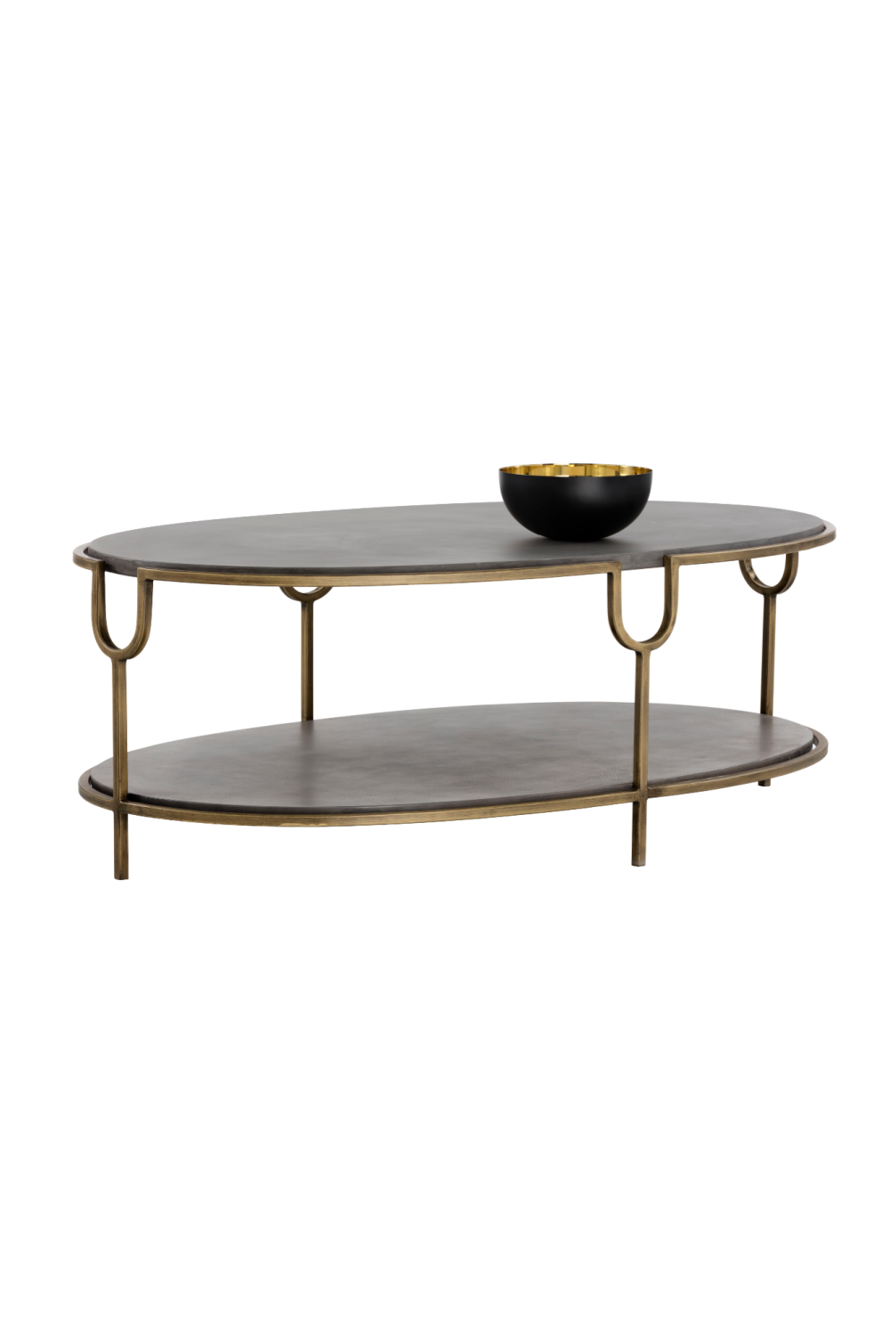 Modern Concrete Oval Coffee Table by Splendido Arya, alternate view 3