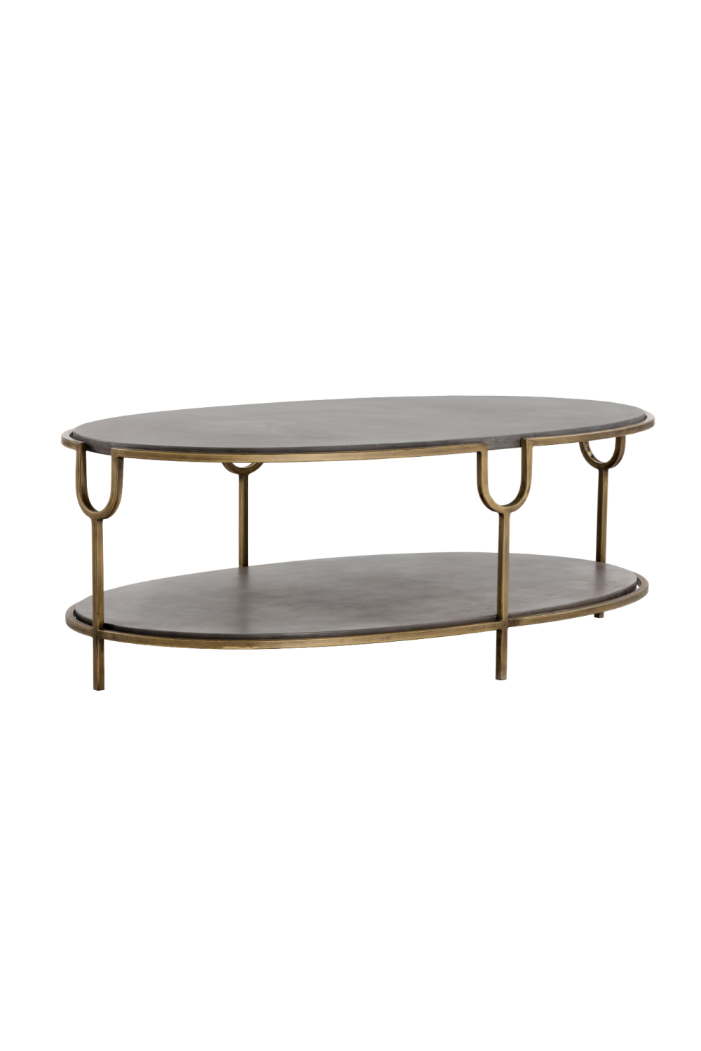 Modern Concrete Oval Coffee Table by Splendido Arya