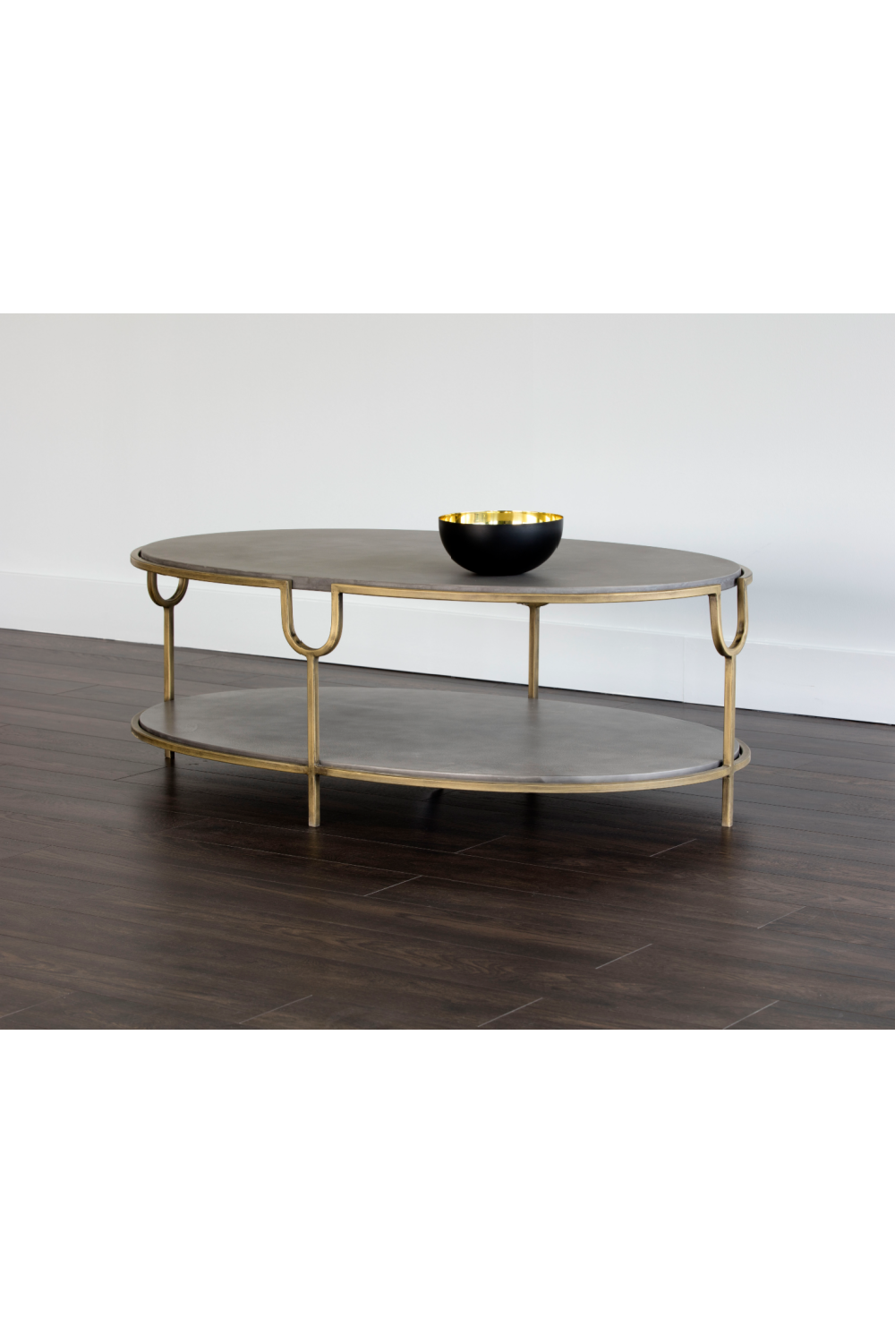 Modern European furniture - Modern Concrete Oval Coffee Table - www.oroa.com