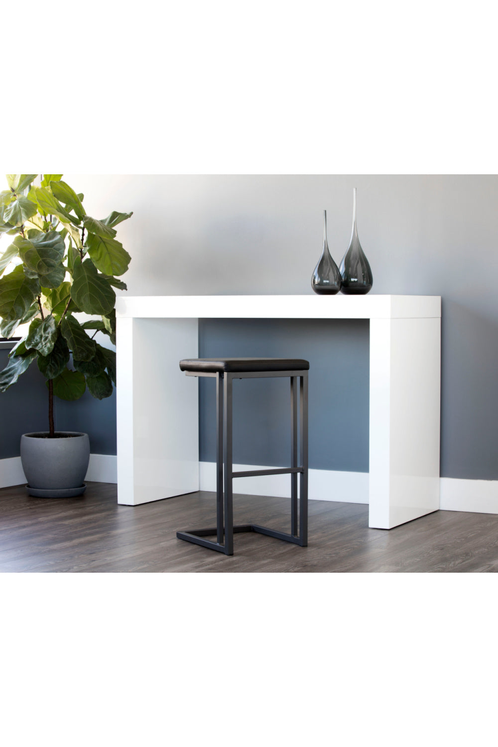 Leather Look Cantilevered Bar Stool by Splendido Boone Barstool, alternate view 12