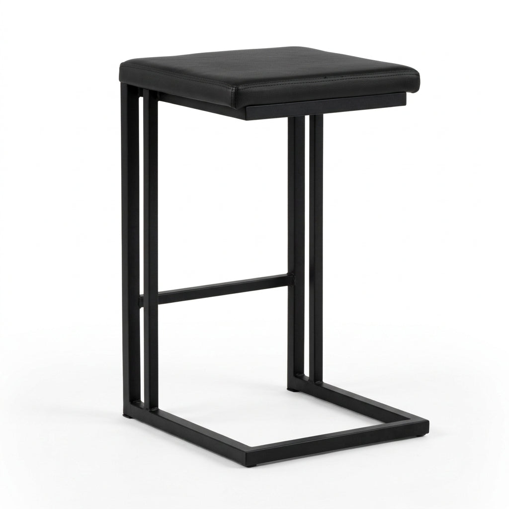 Black Leather Look Counter Stools (2) by Splendido Boone, alternate view 9