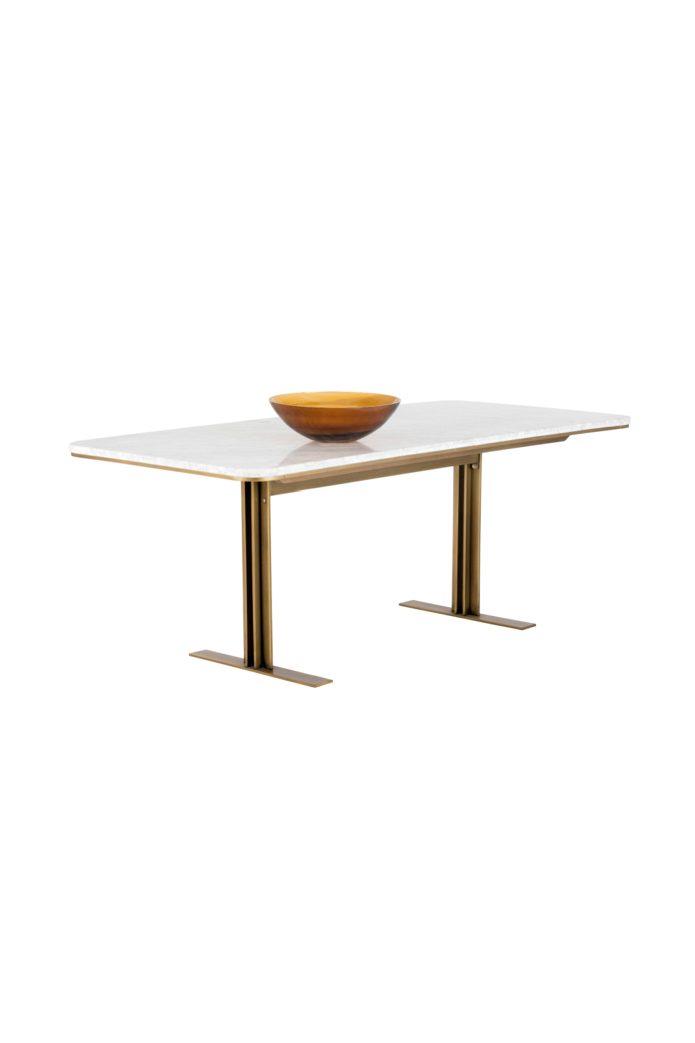 White Marble Rectangular Dining Table by Splendido Ambrosia, alternate view 3