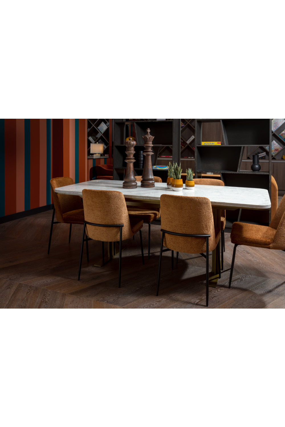 White Marble Rectangular Dining Table by Splendido Ambrosia, alternate view 10