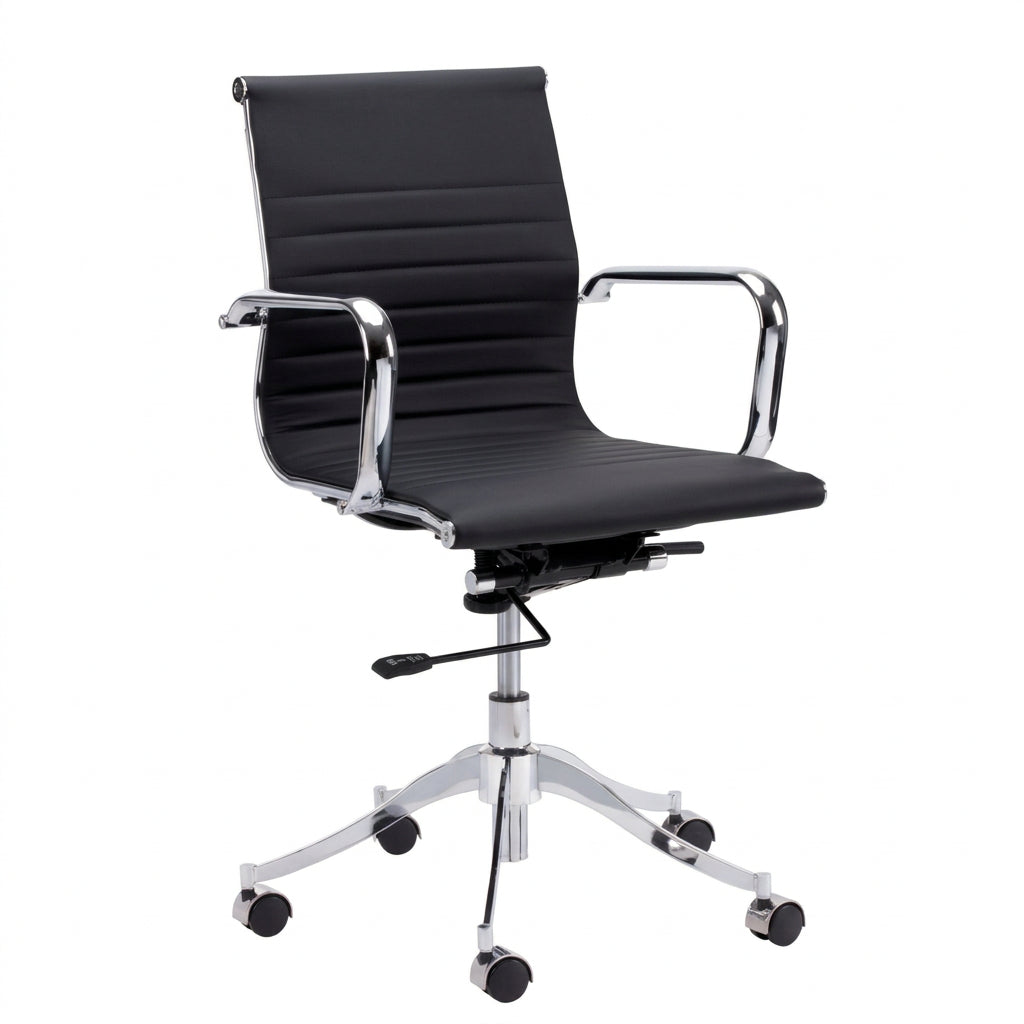 Leather Look Swivel Office Chair by Splendido Tyler