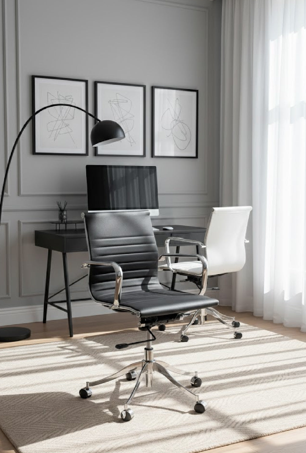 Leather Look Swivel Office Chair by Splendido Tyler, alternate view 2