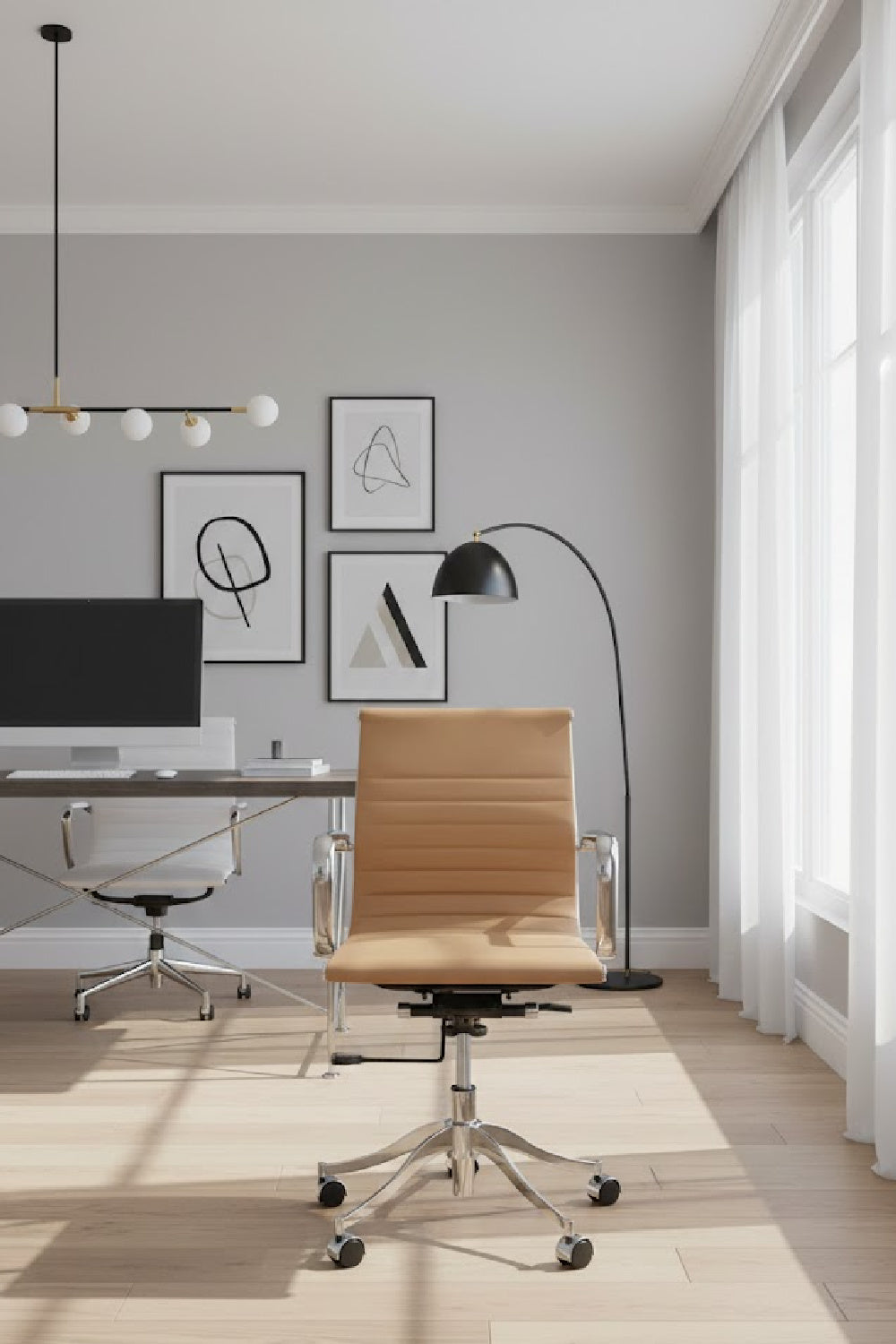 Leather Look Swivel Office Chair by Splendido Tyler, alternate view 6