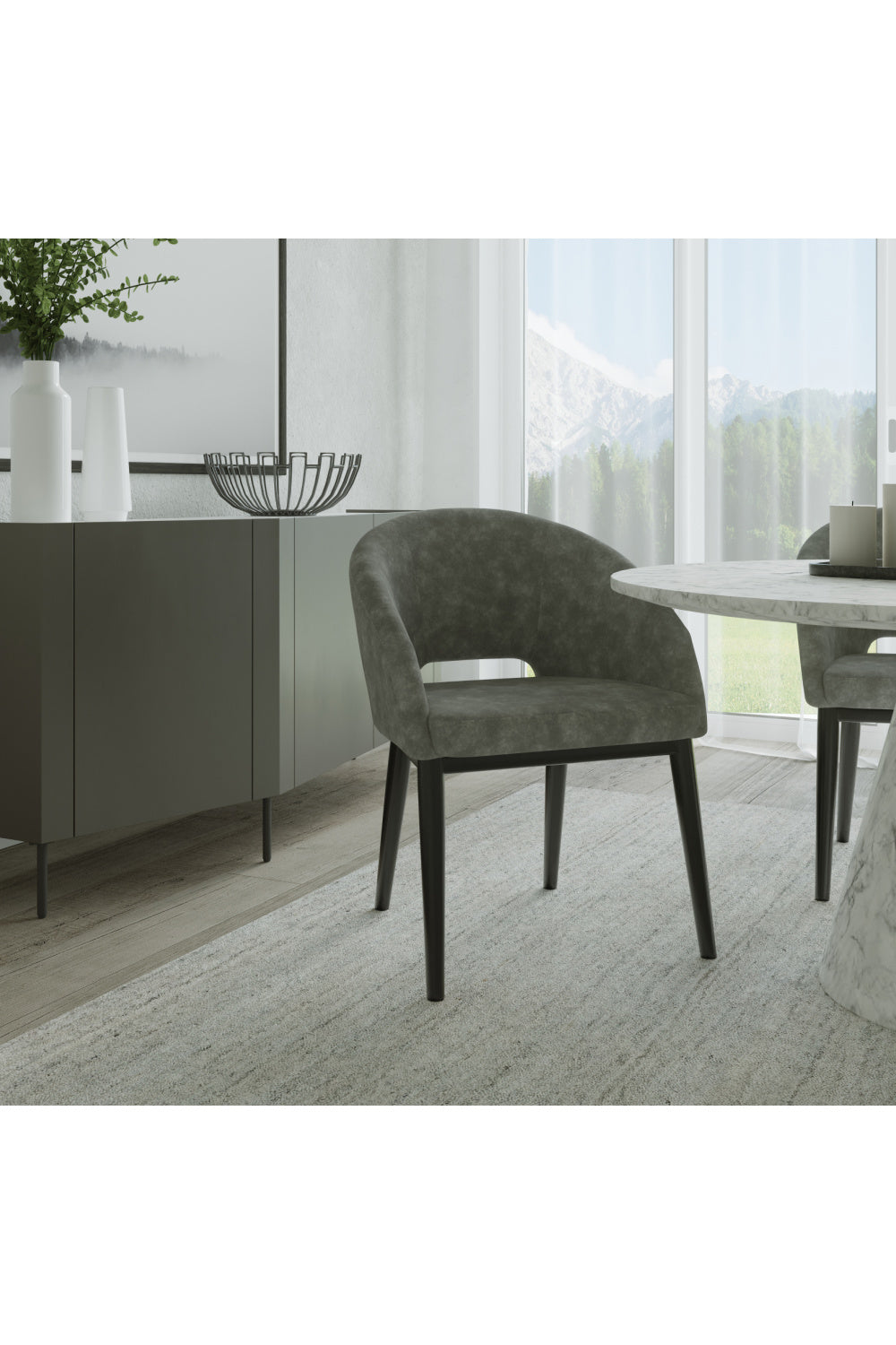 Cutout-Back Dining Amchair by Splendido Thatcher Dining Chair, alternate view 8