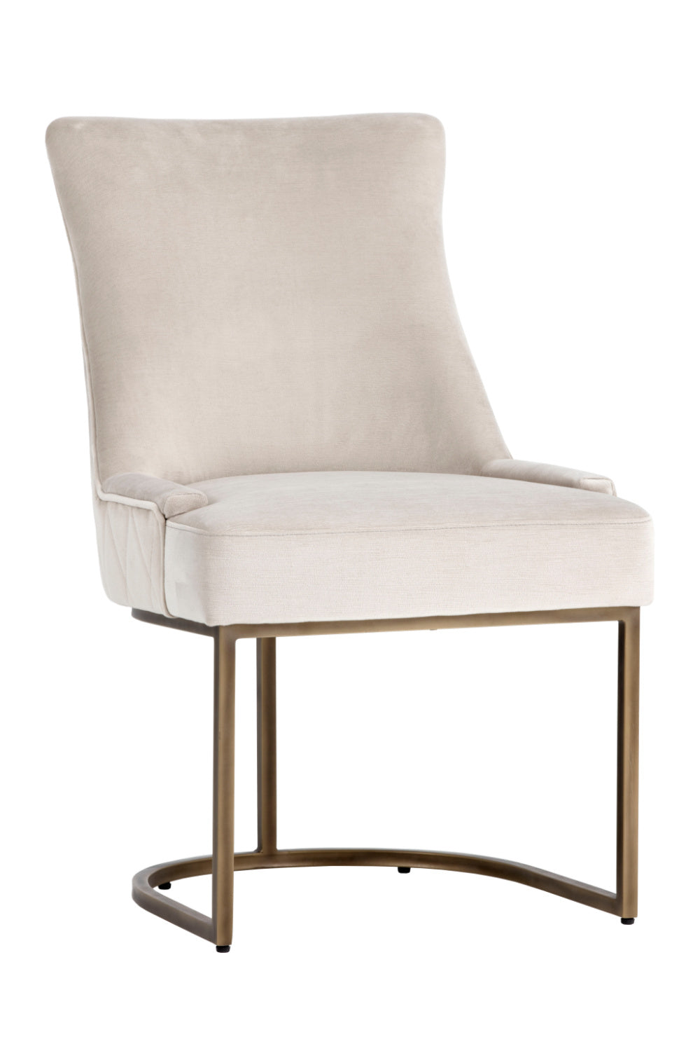 Bronze Cantilever Fabric Dining Chairs (2) by Splendido Florence