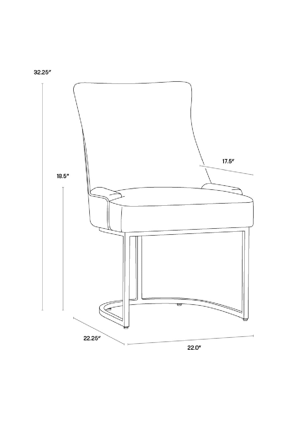 Bronze Cantilever Fabric Dining Chairs (2) by Splendido Florence, alternate view 9