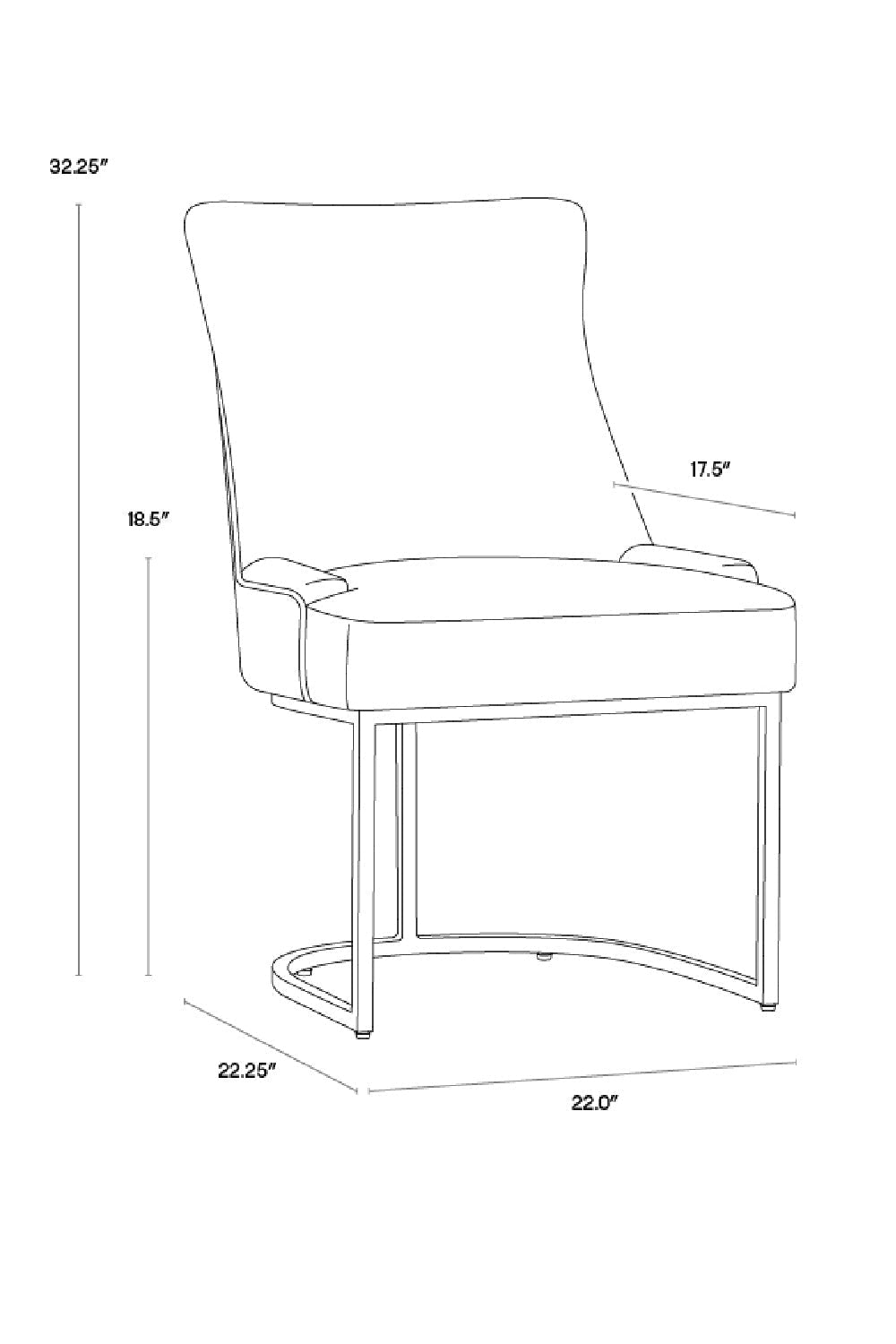 Bronze Cantilever Fabric Dining Chairs (2) by Splendido Florence, alternate view 19