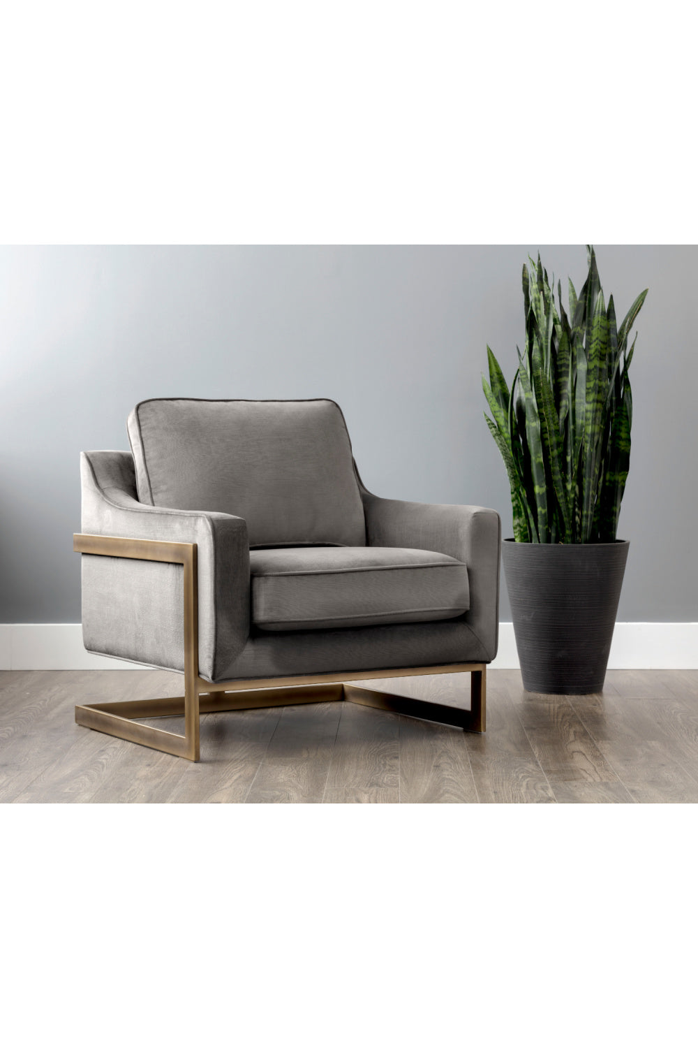 Bronze Frame Cantilevered Lounge Chair by Splendido Kalmin Accent Chair, alternate view 21