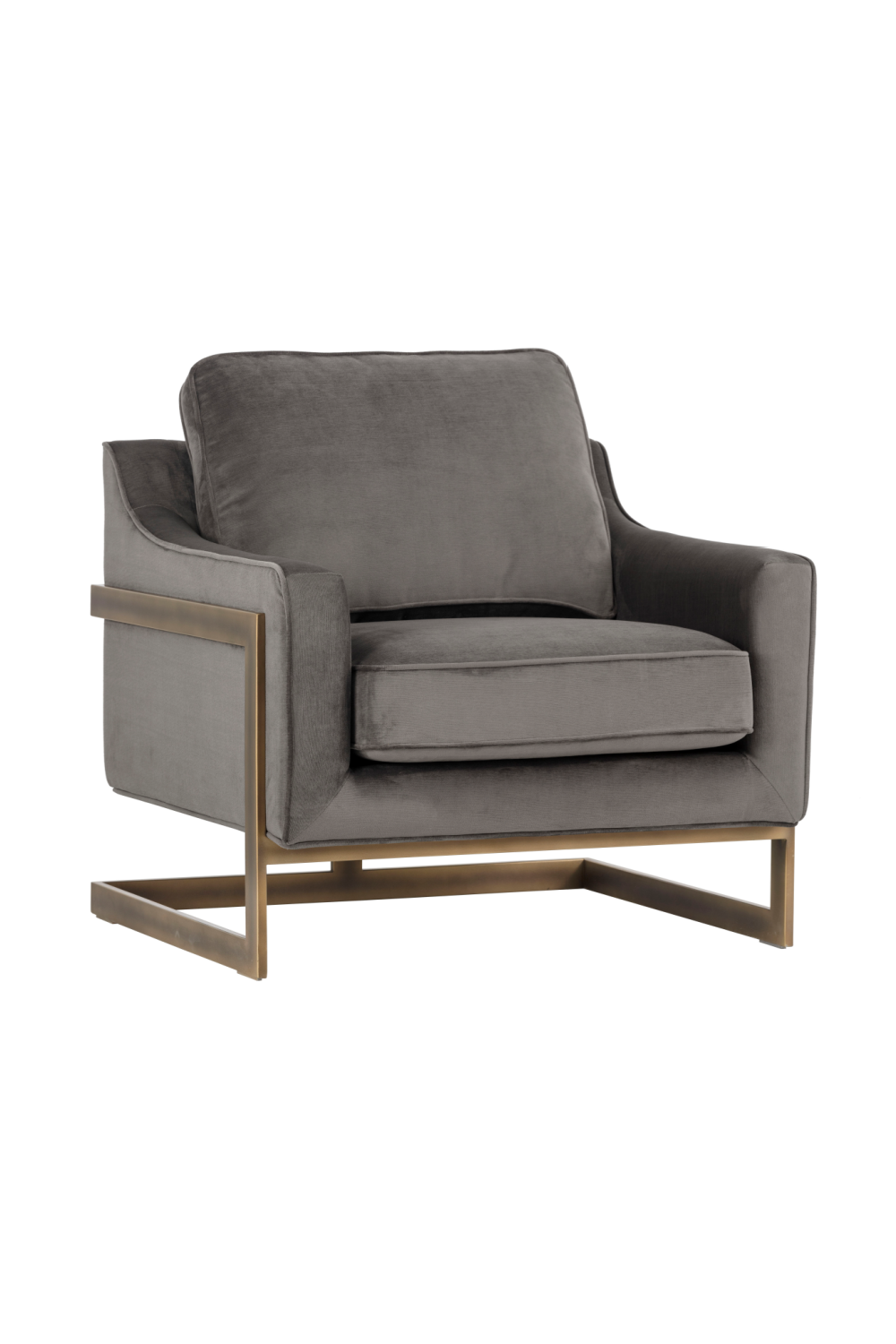 Bronze Frame Cantilevered Lounge Chair by Splendido Kalmin Accent Chair, alternate view 10