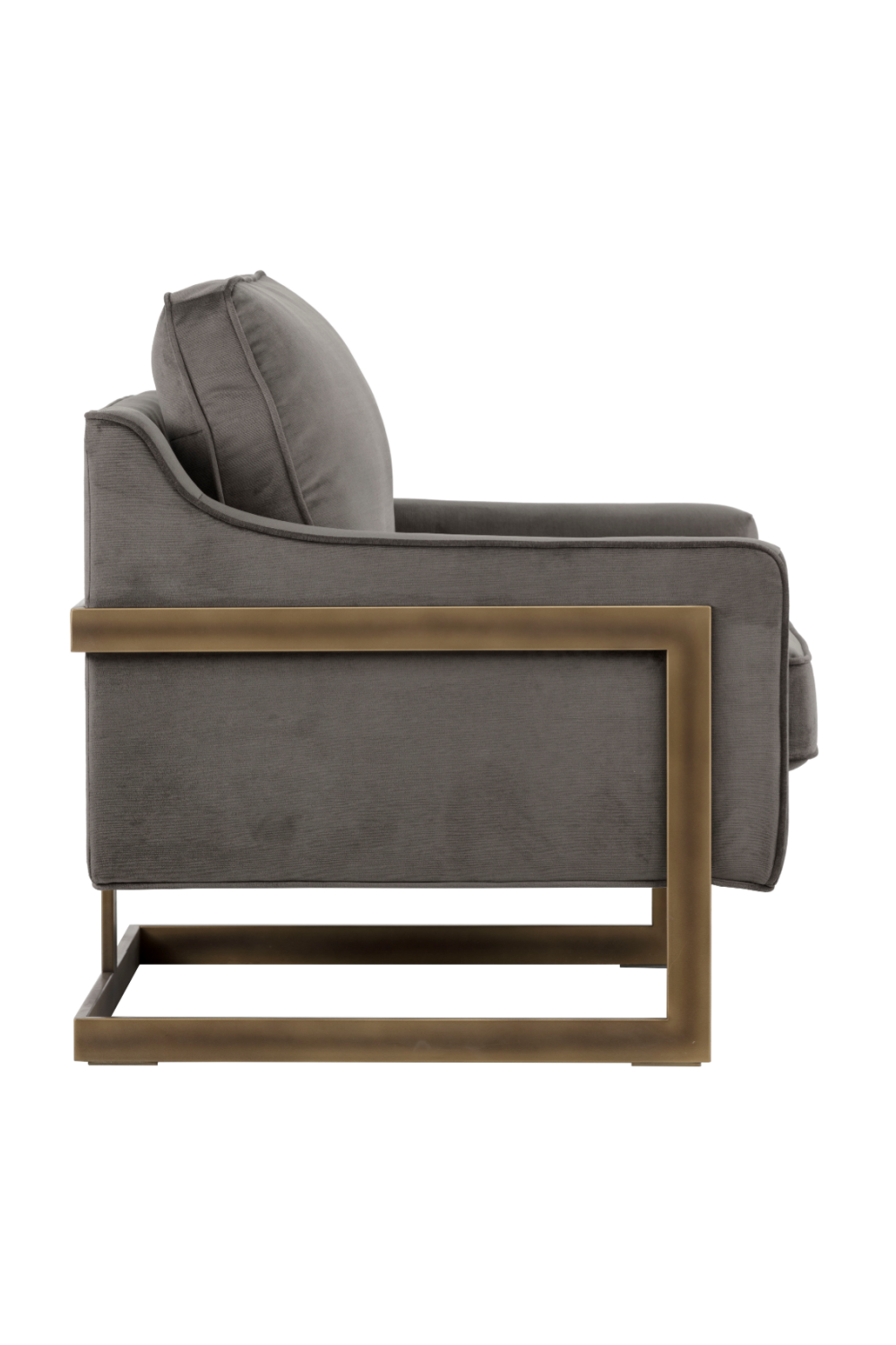 Bronze Frame Cantilevered Lounge Chair by Splendido Kalmin Accent Chair, alternate view 13