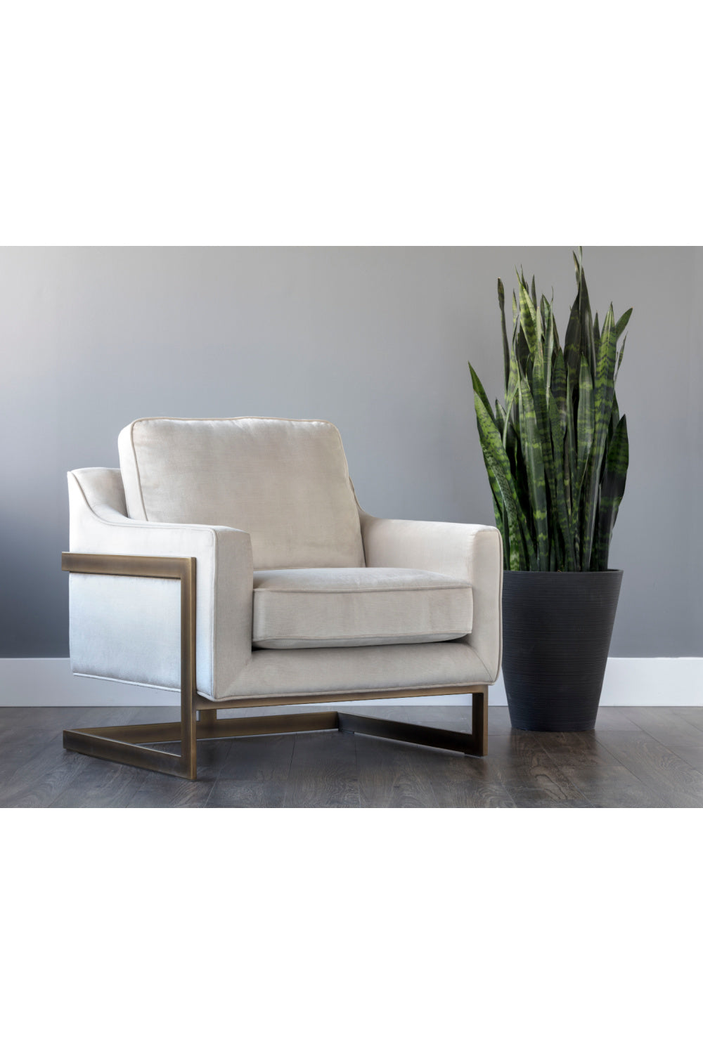 Bronze Frame Cantilevered Lounge Chair by Splendido Kalmin Accent Chair, alternate view 9