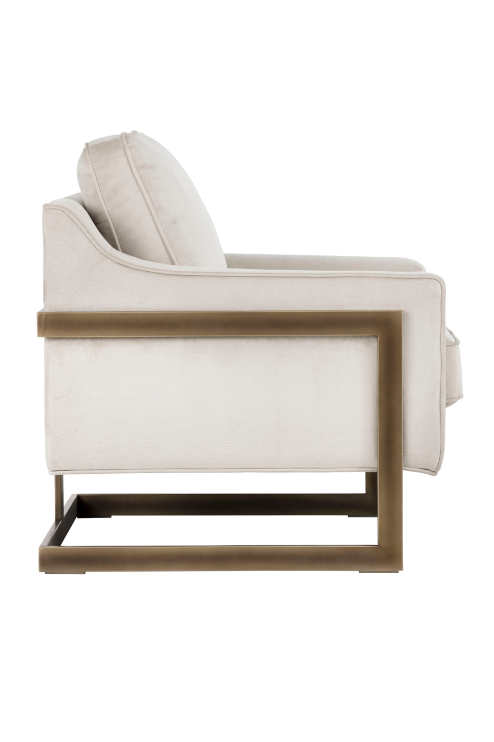 Bronze Frame Cantilevered Lounge Chair by Splendido Kalmin Accent Chair, alternate view 4