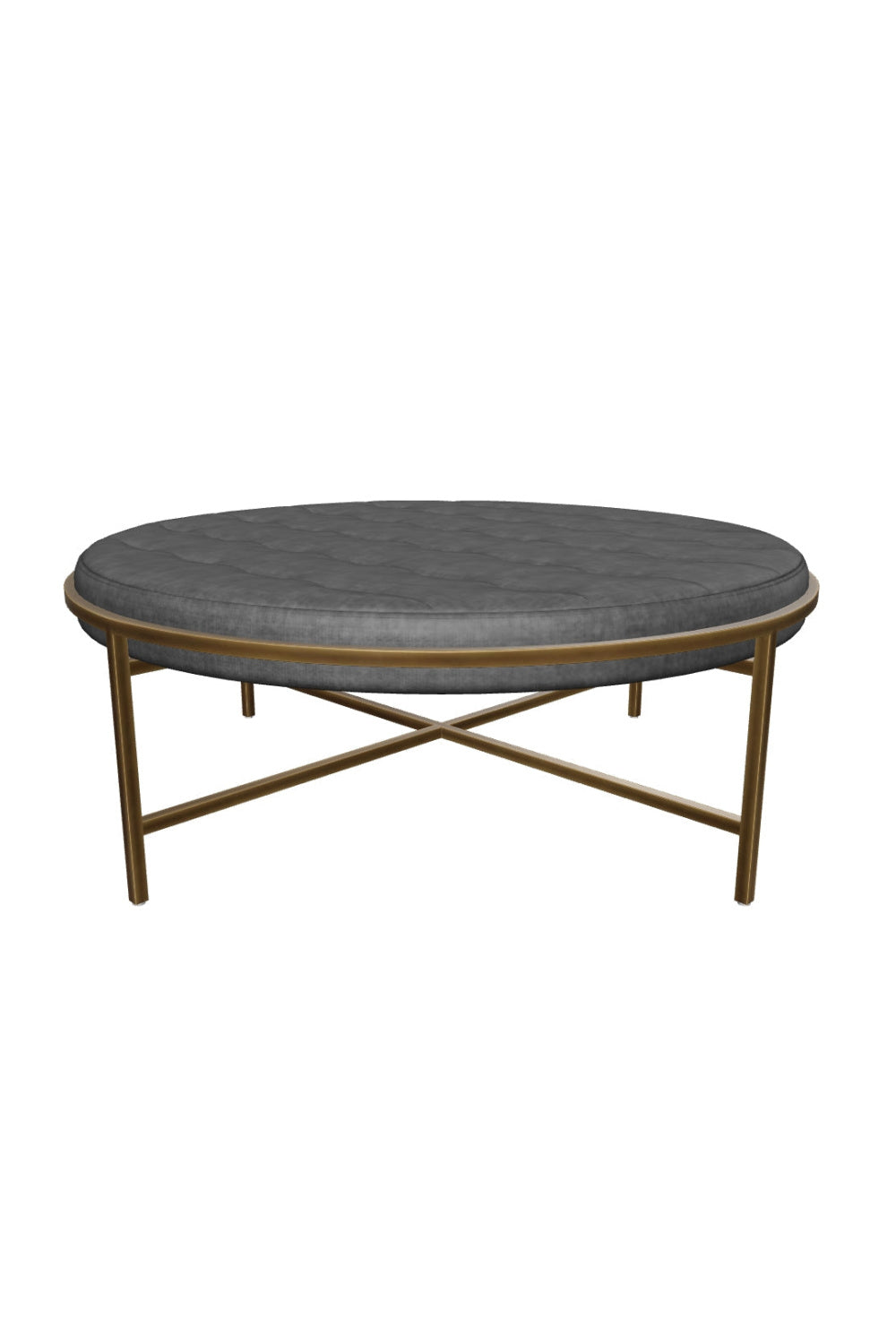 Metal Frame Upholstered Ottoman by Splendido Ethel, alternate view 9