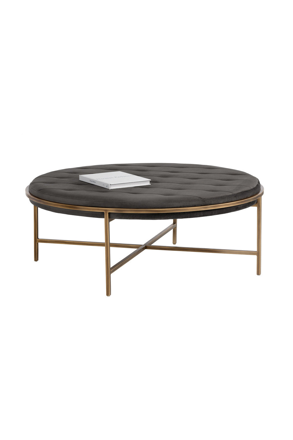 Metal Frame Upholstered Ottoman by Splendido Ethel, alternate view 10