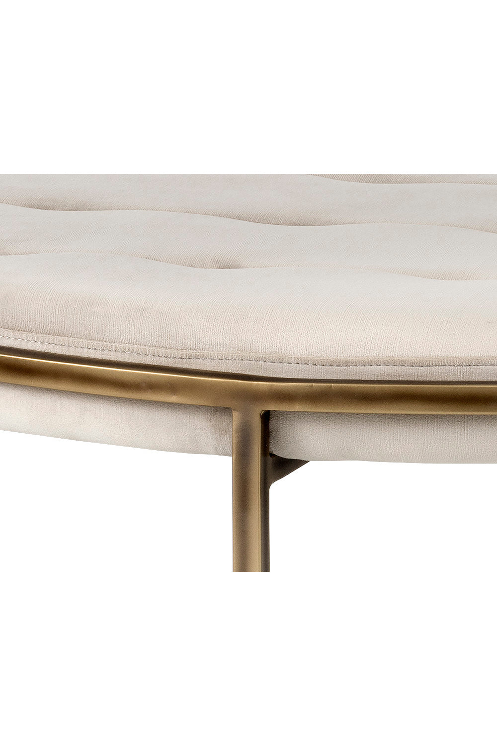 Metal Frame Upholstered Ottoman by Splendido Ethel, alternate view 5
