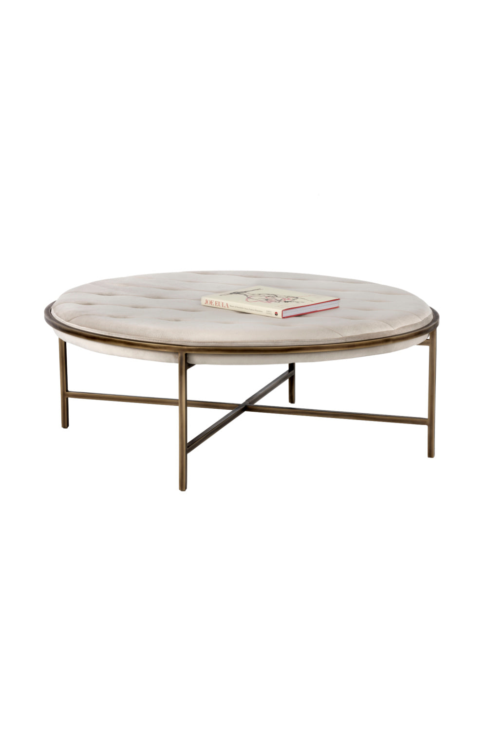 Metal Frame Upholstered Ottoman by Splendido Ethel, alternate view 3