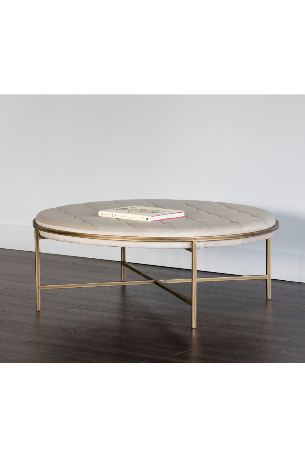 Metal Frame Upholstered Ottoman by Splendido Ethel, alternate view 4