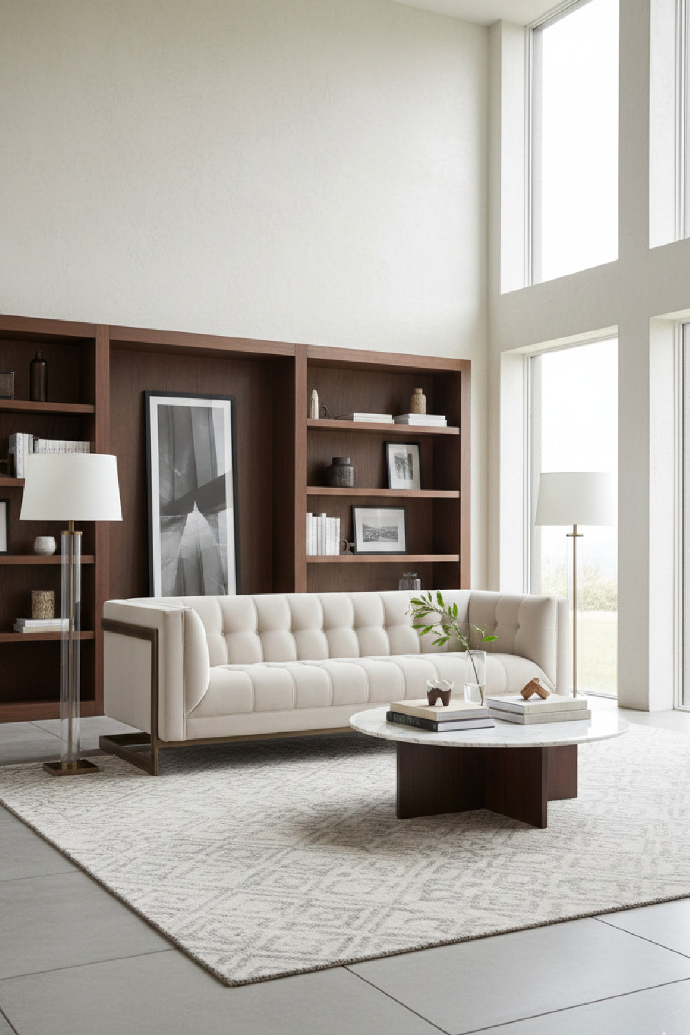 Modern European furniture - Button Tufted Sofa - www.oroa.com