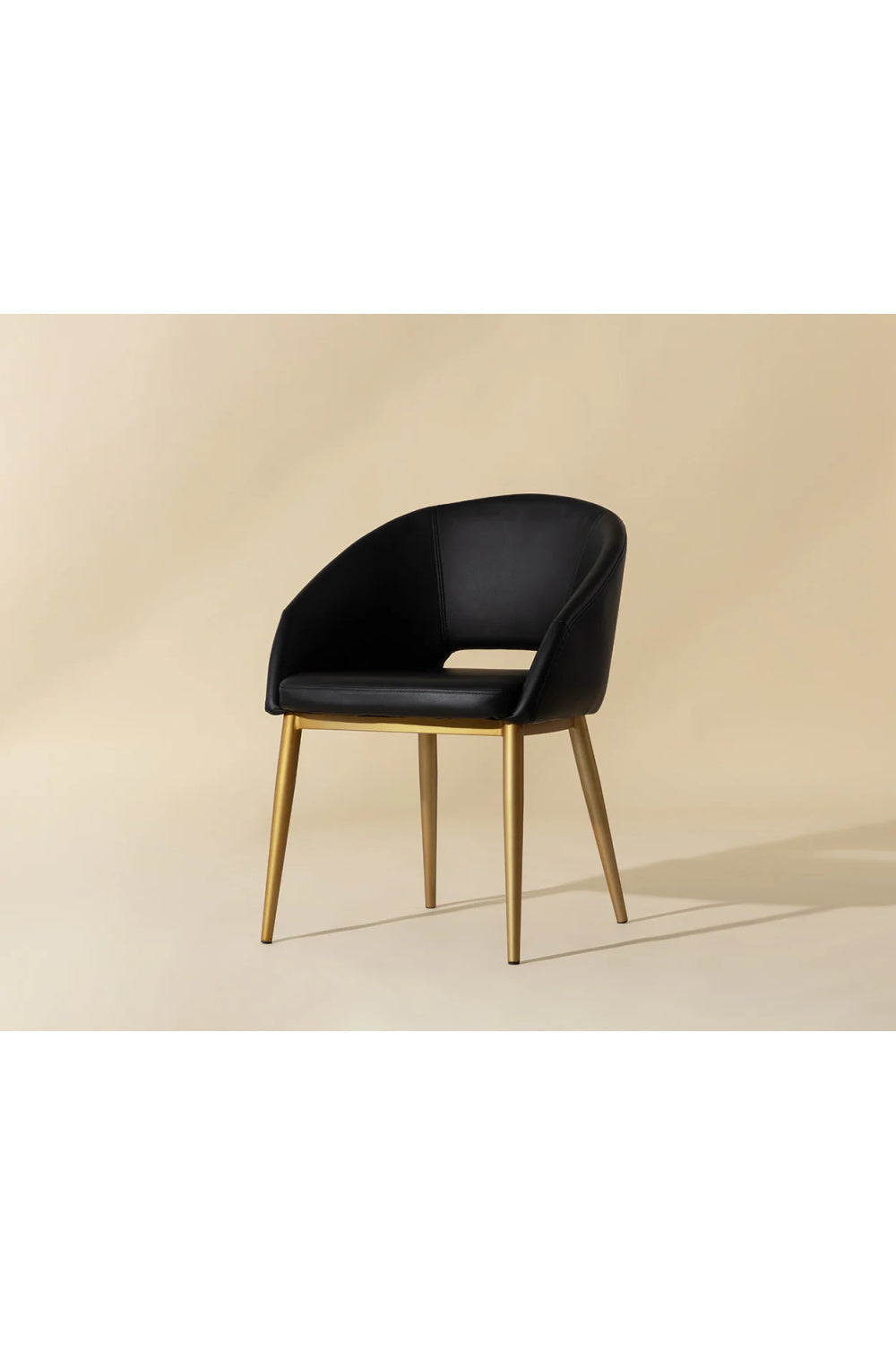 Gold Frame Barrel Dining Chair by Splendido Thatcher, alternate view 9