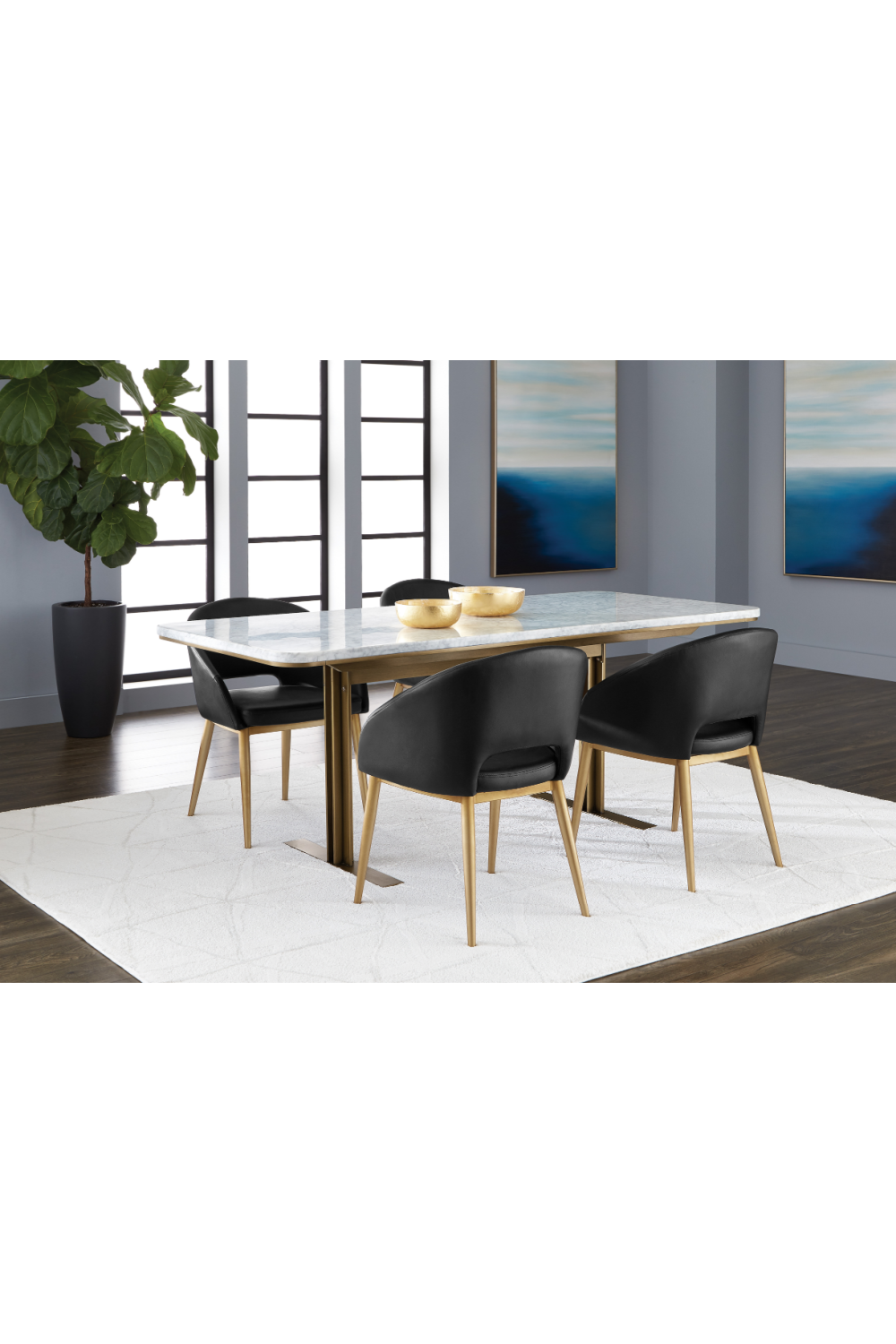 Gold Frame Barrel Dining Chair | Splendido Thatcher