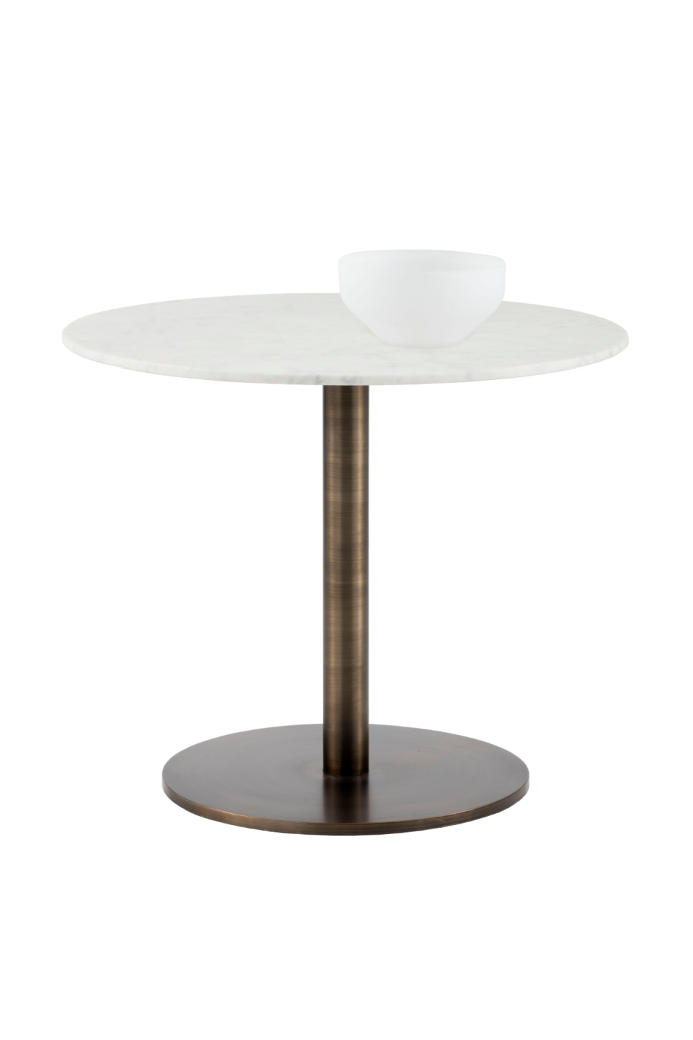 Round Carrara Marble Bistro Table by Splendido Enco Dining Table, alternate view 3