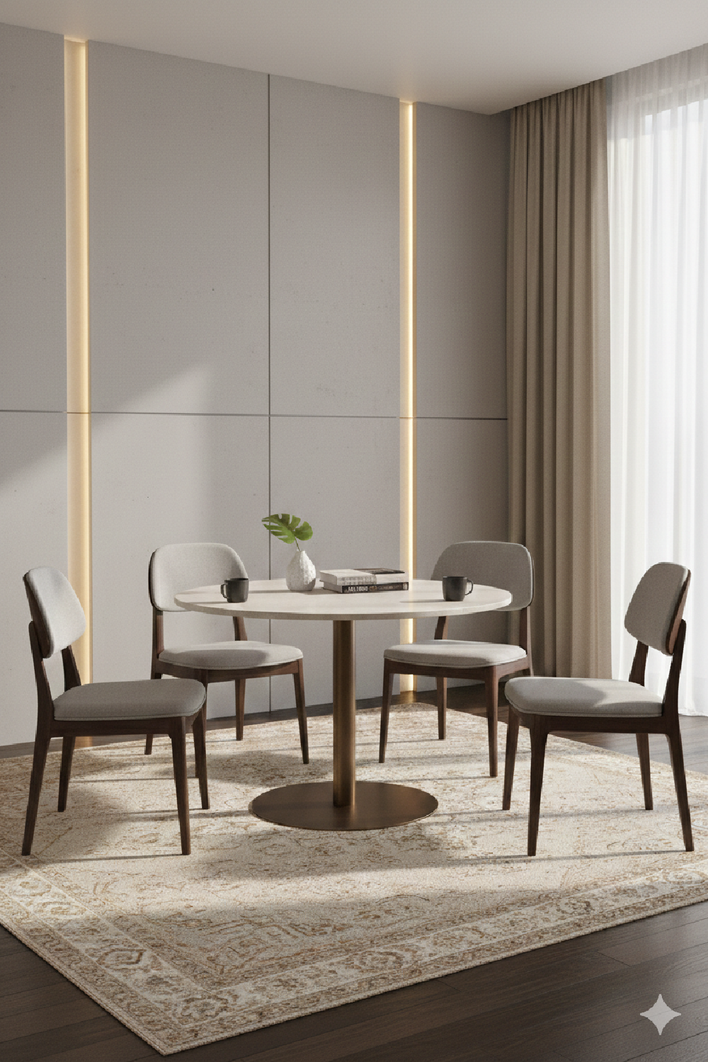 Round Carrara Marble Bistro Table | Splendido Enco | Oroa.com