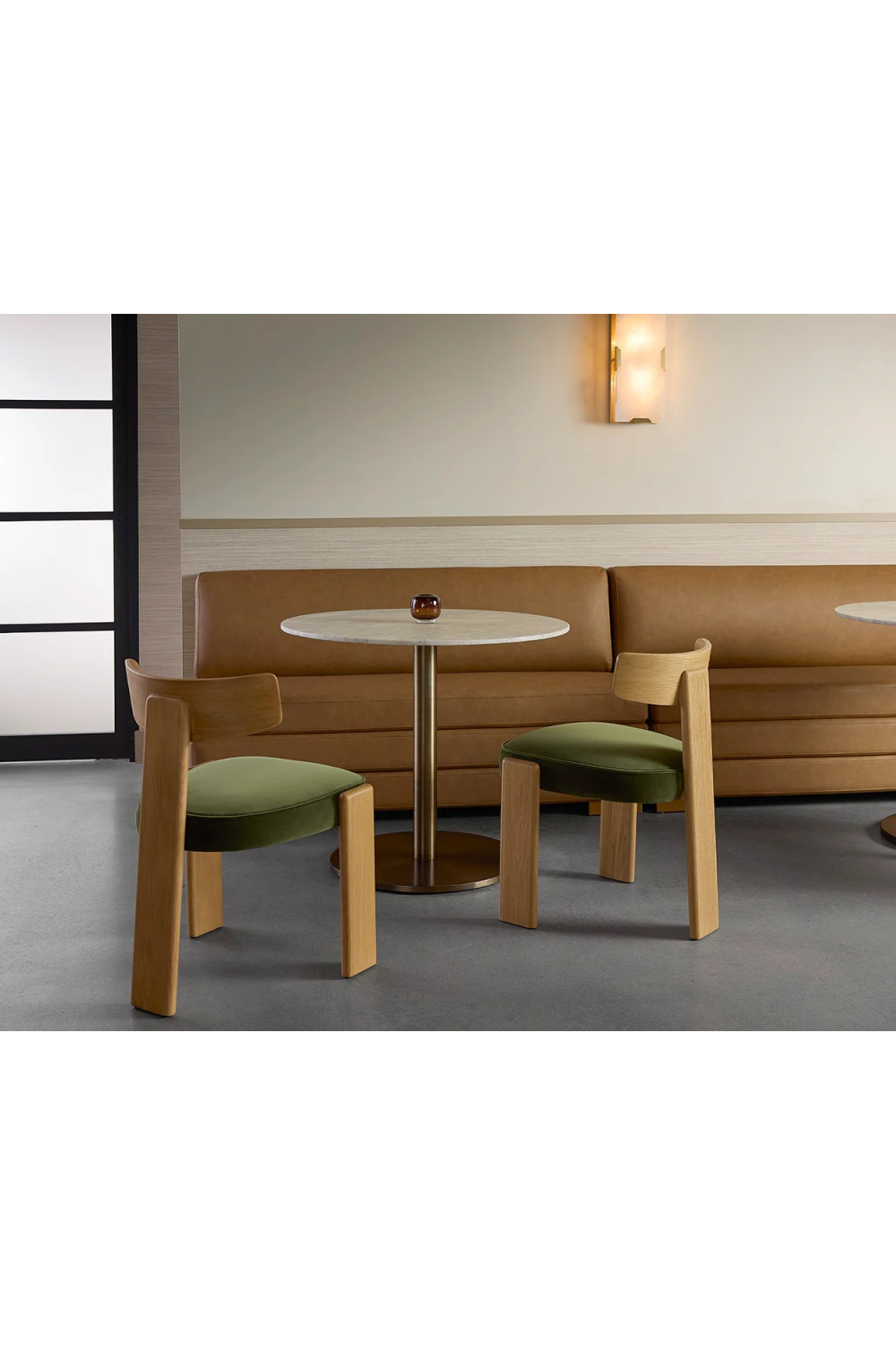 Round Carrara Marble Bistro Table by Splendido Enco Dining Table, alternate view 5