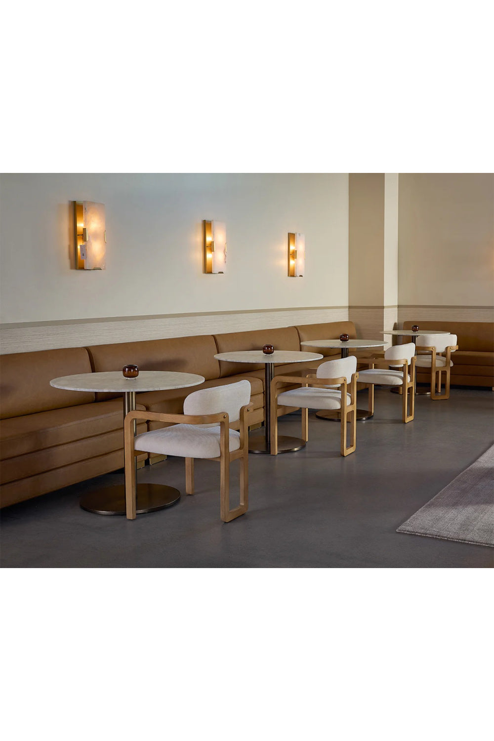 Round Carrara Marble Bistro Table by Splendido Enco Dining Table, alternate view 7