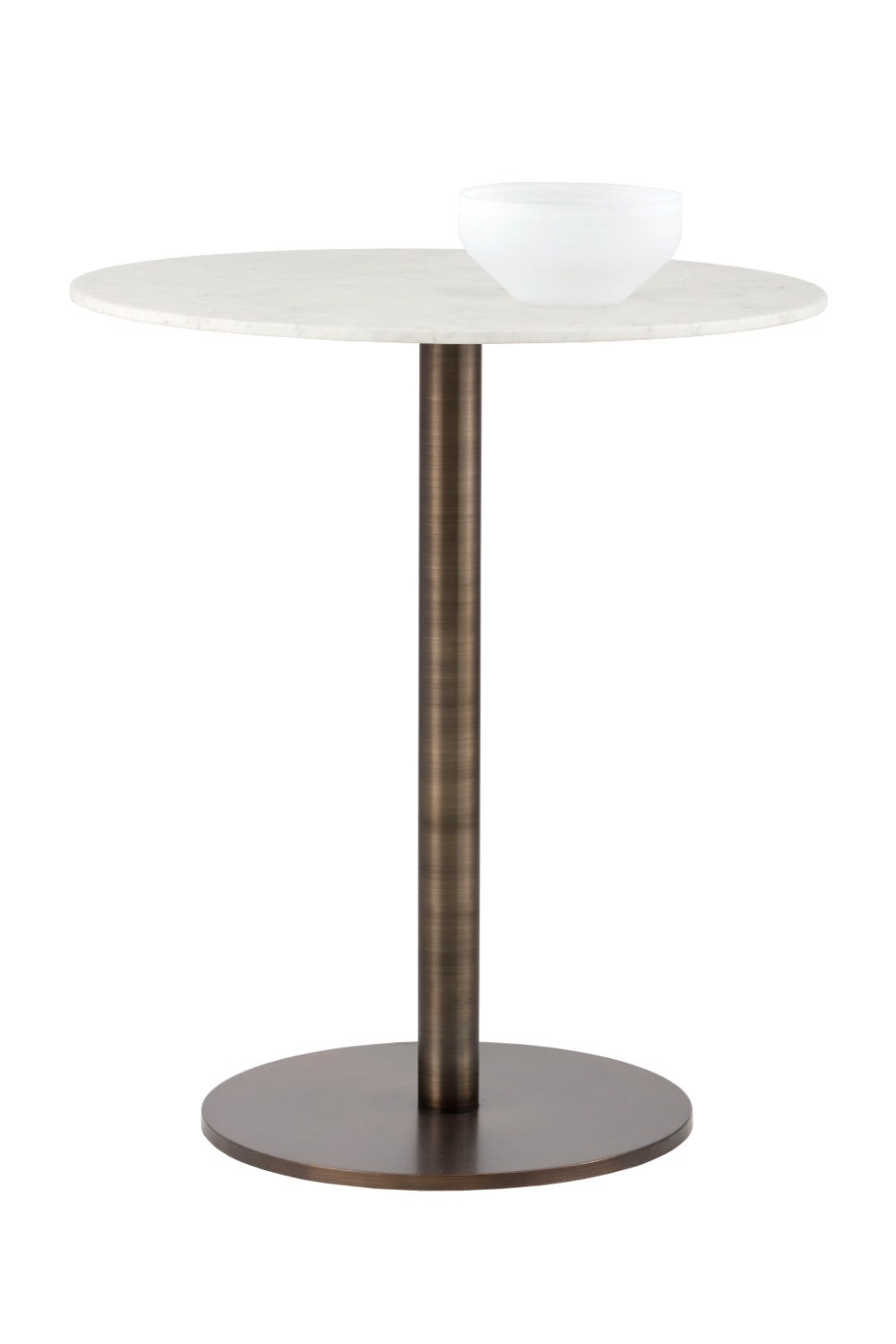 Round White Marble Bar Table by Splendido Enco Dining Table, alternate view 3