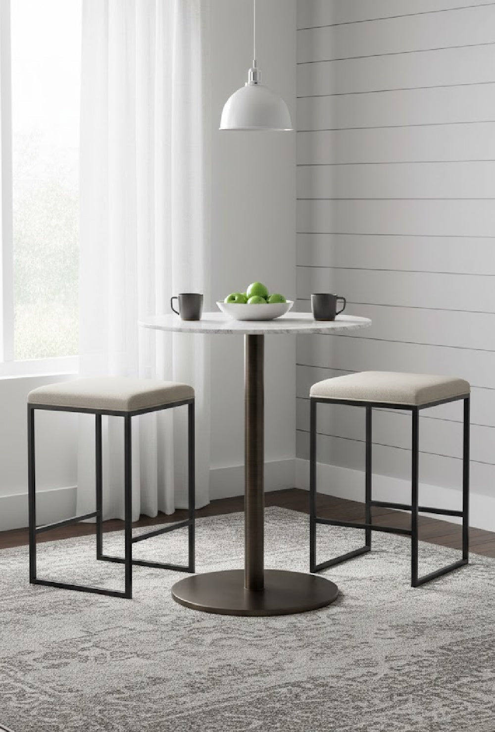 White Carrara Marble Counter Table by Splendido Enco Dining Table, alternate view 2