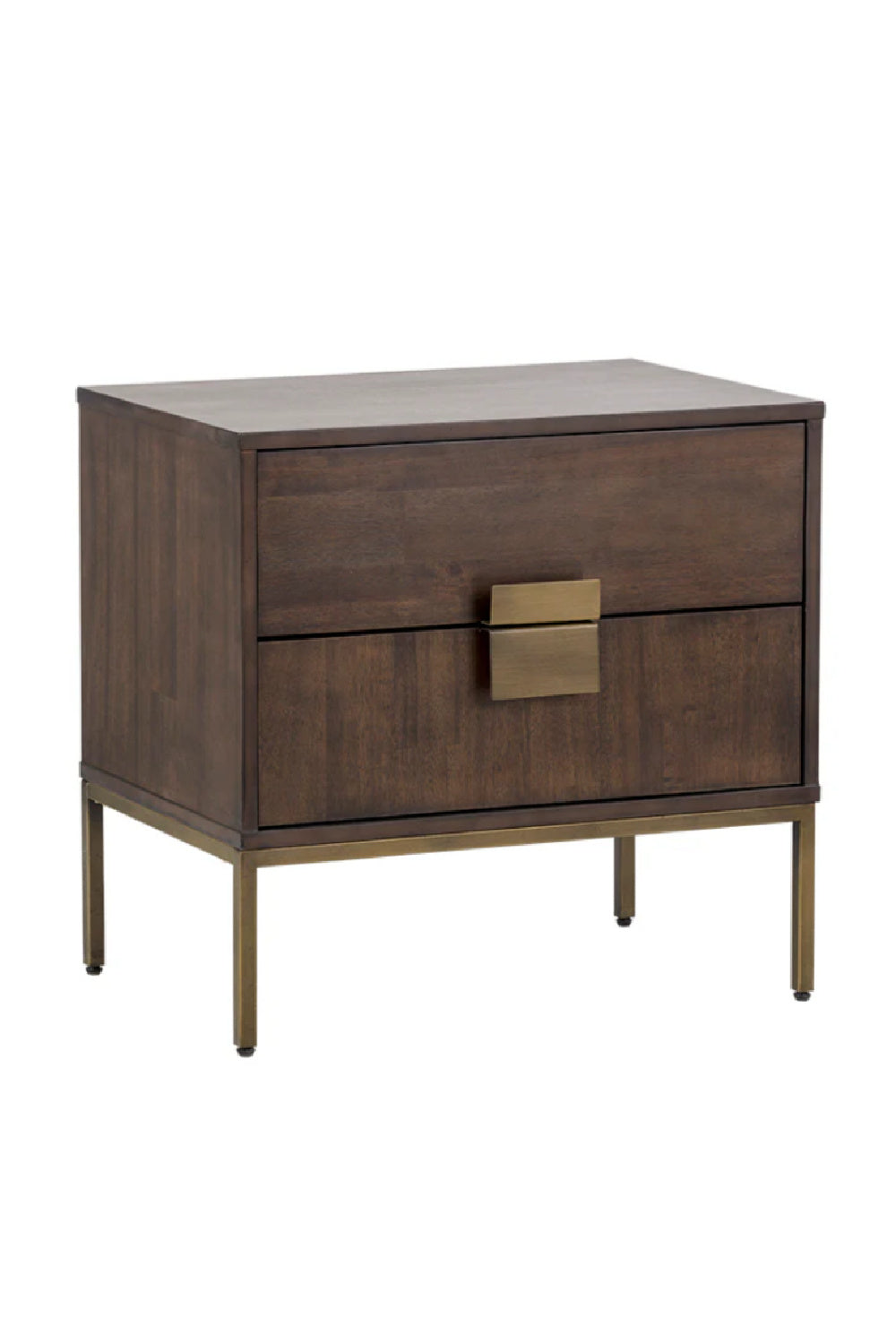 Acacia Wood 2-Drawer Nightstand by Splendido Jade, alternate view 3