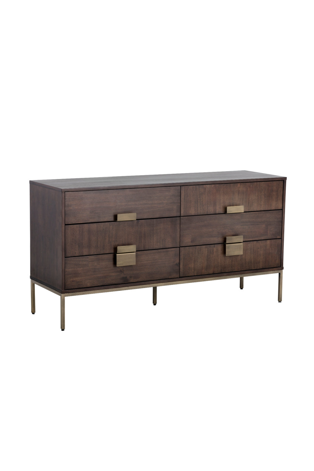 Dark Acacia Veneer 6-Drawer Dresser by Splendido Jade