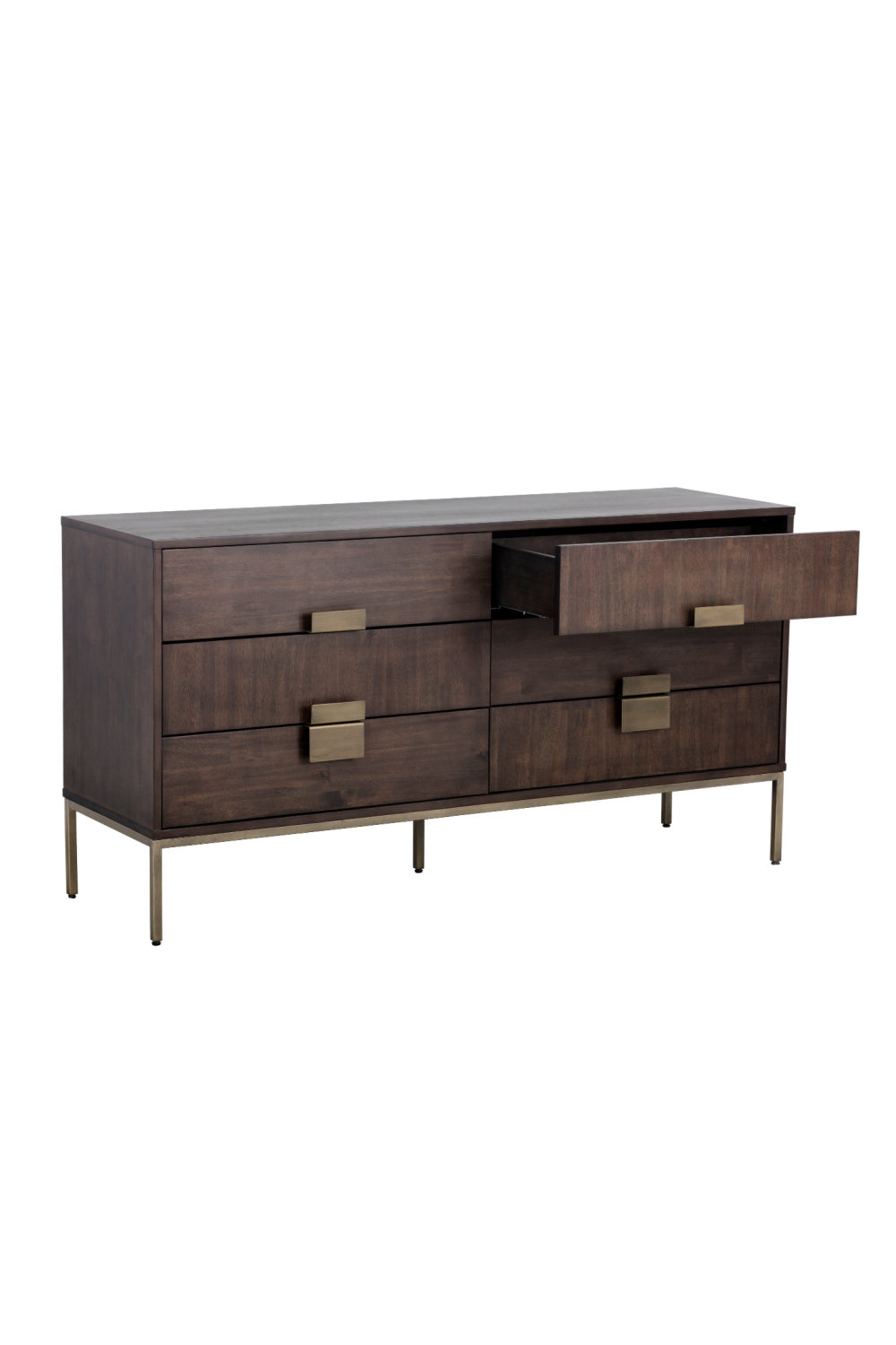 Dark Acacia Veneer 6-Drawer Dresser by Splendido Jade, alternate view 4