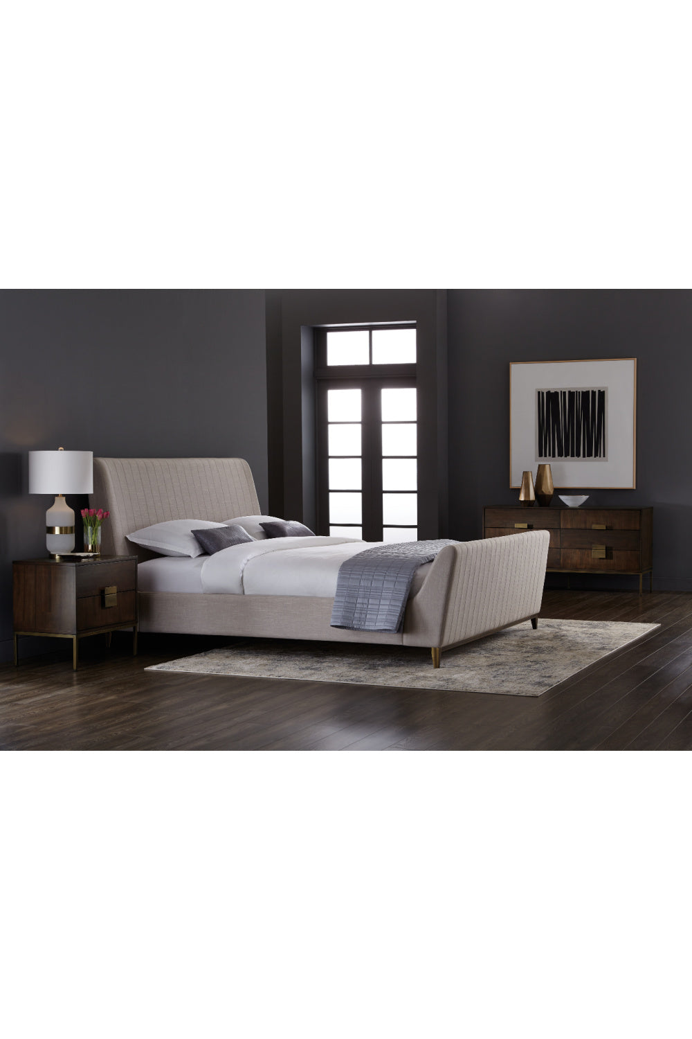 Modern European furniture - Dark Acacia Veneer 6-Drawer Dresser - www.oroa.com